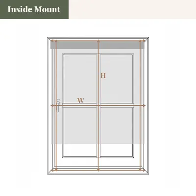 Inside mount: the shade is fitted within the window recess