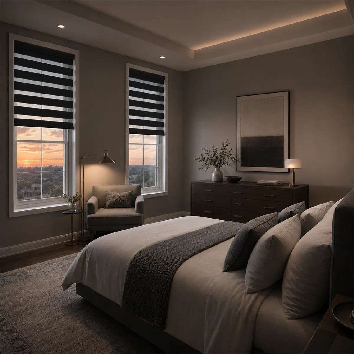 Bedroom window treatments