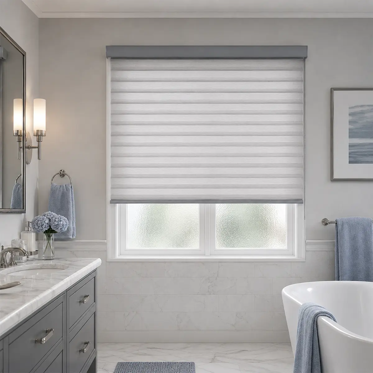 Norva Striava Motorized Light Filtering Sheer Shades