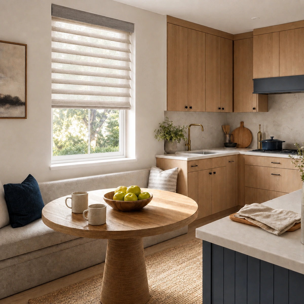 Norva Textura Motorized Light Filtering & Blackout Sheer Shades